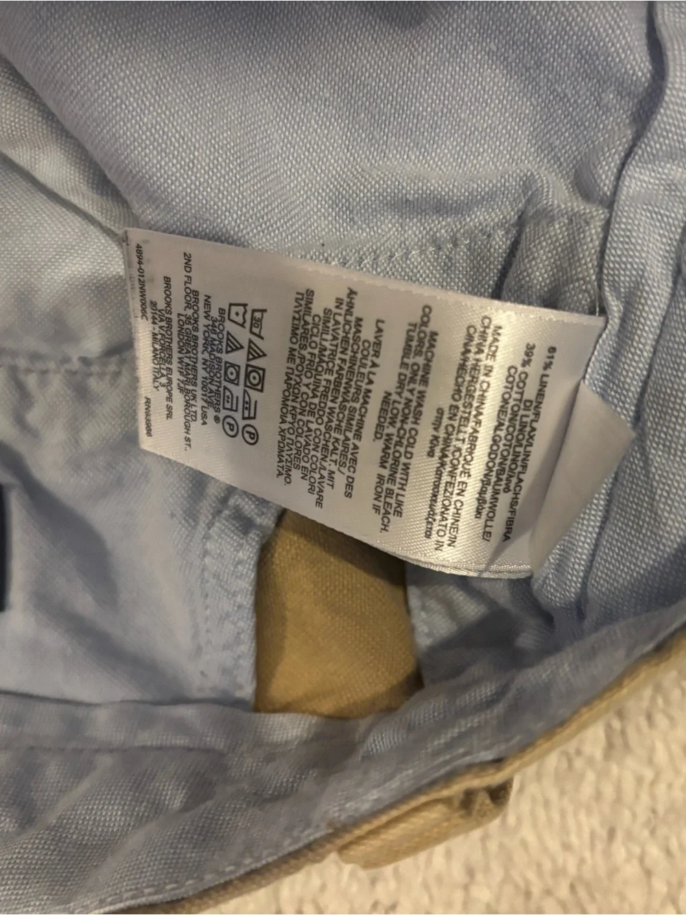 Brooks Brothers Khaki Tan Hybrid Shorts